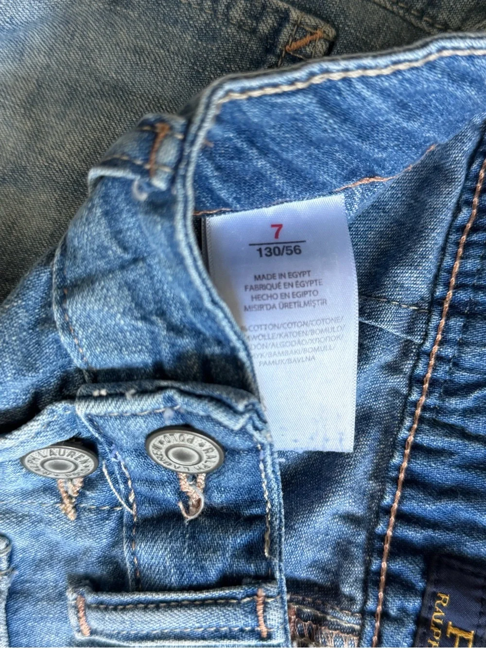 Ralph Lauren Button-Front Girls' Shorts and Zara t-shirt size 6-7